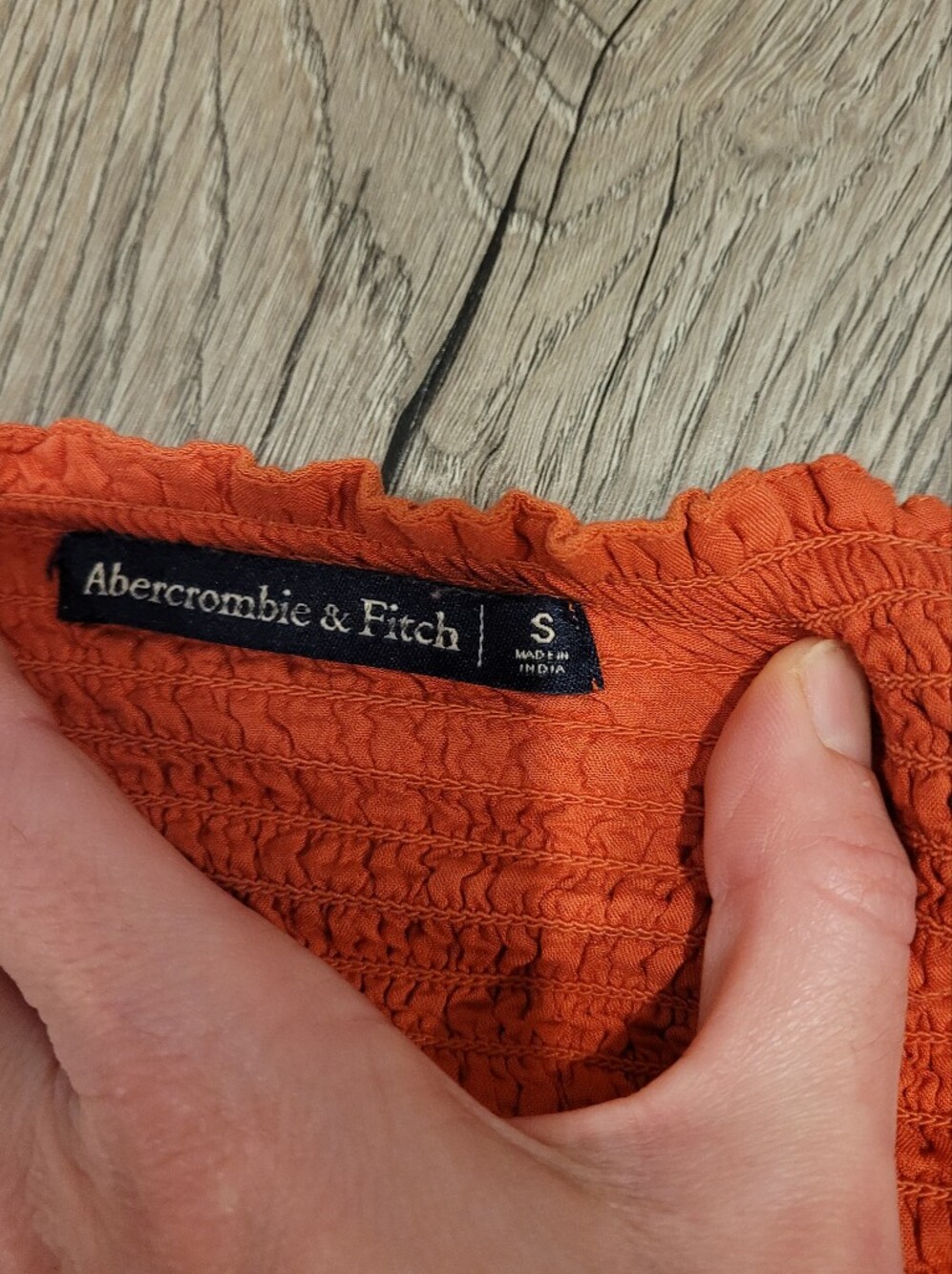 Abercrombie & Fitch Rust Coral Button Front Crop Tank Top Size Small - Picture 3 of 8